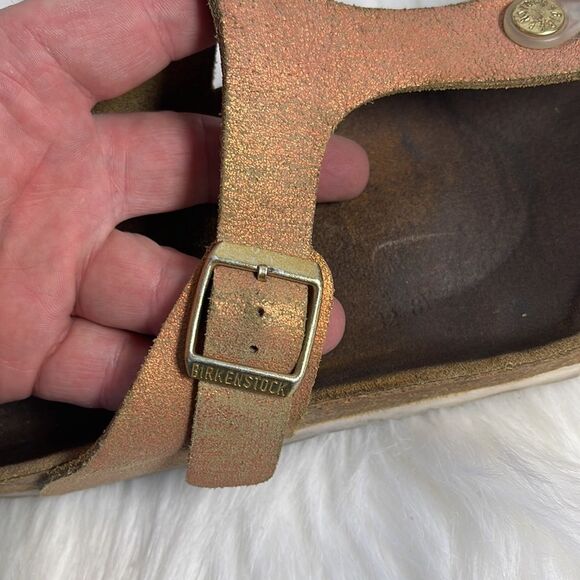 Birkenstock Gizeh Metallic Thong Sandals Sz 11-11.5 SEE DESCRIPTION - Picture 8 of 9